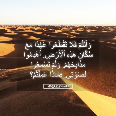 Picture 05 - اَلْقُضَاة 2:2 AVD - وَأَنْتُمْ فَلَا - Bible Verse Picture