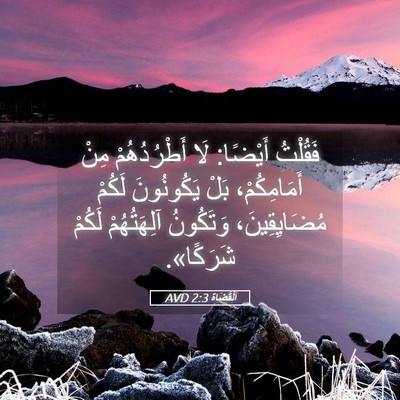 Picture 05 - اَلْقُضَاة 2:3 AVD - فَقُلْتُ أَيْضًا: لَا - Bible Verse Picture