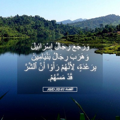 Picture 05 - اَلْقُضَاة 20:41 AVD - وَرَجَعَ رِجَالُ - Bible Verse Picture