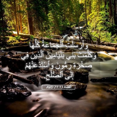 Picture 05 - اَلْقُضَاة 21:13 AVD - وَأَرْسَلَتِ ٱلْجَمَاعَةُ - Bible Verse Picture