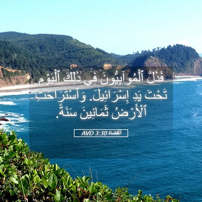 Picture 05 - اَلْقُضَاة 3:30 AVD - فَذَلَّ ٱلْمُوآبِيُّونَ - Bible Verse Picture