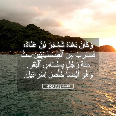 Picture 05 - اَلْقُضَاة 3:31 AVD - وَكَانَ بَعْدَهُ شَمْجَرُ - Bible Verse Picture
