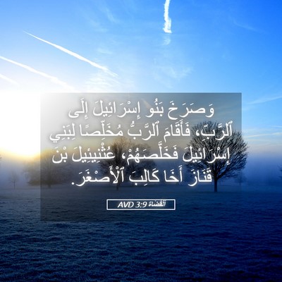 Picture 05 - اَلْقُضَاة 3:9 AVD - وَصَرَخَ بَنُو - Bible Verse Picture