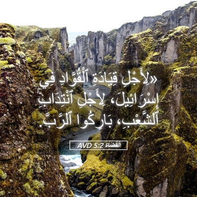 Picture 05 - اَلْقُضَاة 5:2 AVD - «لِأَجْلِ قِيَادَةِ - Bible Verse Picture