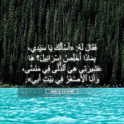 Picture 05 - اَلْقُضَاة 6:15 AVD - فَقَالَ لَهُ: «أَسْأَلُكَ - Bible Verse Picture