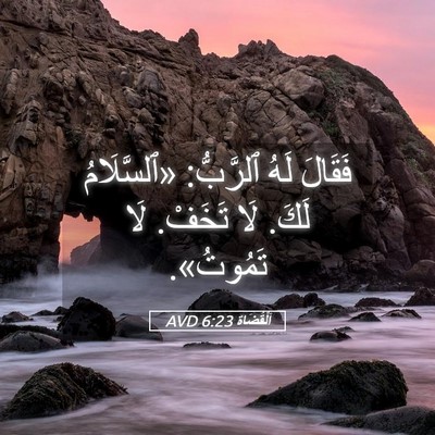 Picture 05 - اَلْقُضَاة 6:23 AVD - فَقَالَ لَهُ ٱلرَّبُّ: - Bible Verse Picture