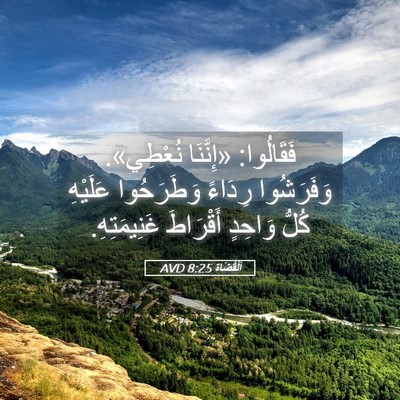Picture 05 - اَلْقُضَاة 8:25 AVD - فَقَالُوا: «إِنَّنَا - Bible Verse Picture