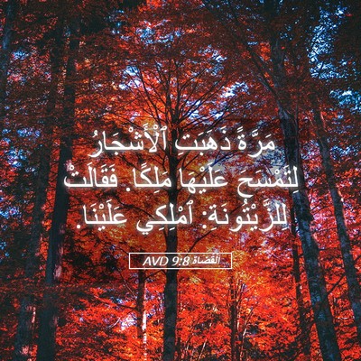 Picture 05 - اَلْقُضَاة 9:8 AVD - مَرَّةً ذَهَبَتِ - Bible Verse Picture