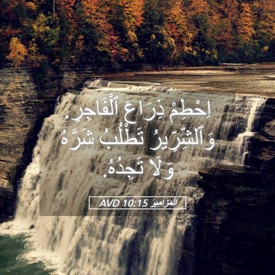 Picture 05 - اَلْمَزَامِيرُ 10:15 AVD - اِحْطِمْ ذِرَاعَ - Bible Verse Picture