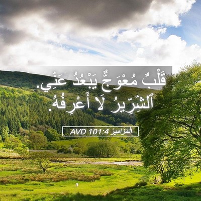 Picture 05 - اَلْمَزَامِيرُ 101:4 AVD - قَلْبٌ مُعْوَجٌّ يَبْعُدُ - Bible Verse Picture