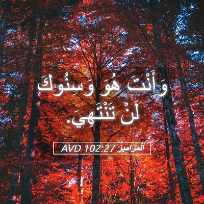 Picture 05 - اَلْمَزَامِيرُ 102:27 AVD - وَأَنْتَ هُوَ وَسِنُوكَ - Bible Verse Picture