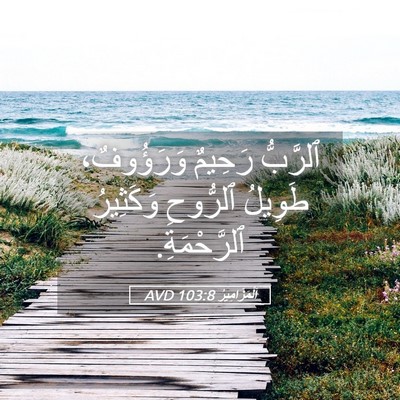 Picture 05 - اَلْمَزَامِيرُ 103:8 AVD - ٱلرَّبُّ رَحِيمٌ - Bible Verse Picture