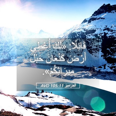 Picture 05 - اَلْمَزَامِيرُ 105:11 AVD - قَائِلًا: «لَكَ أُعْطِي - Bible Verse Picture