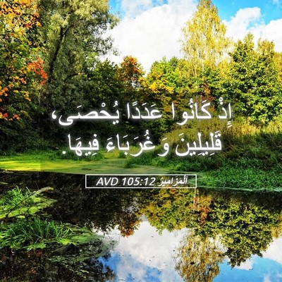 Picture 05 - اَلْمَزَامِيرُ 105:12 AVD - إِذْ كَانُوا عَدَدًا - Bible Verse Picture