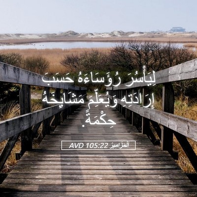 Picture 05 - اَلْمَزَامِيرُ 105:22 AVD - لِيَأْسُرَ رُؤَسَاءَهُ - Bible Verse Picture