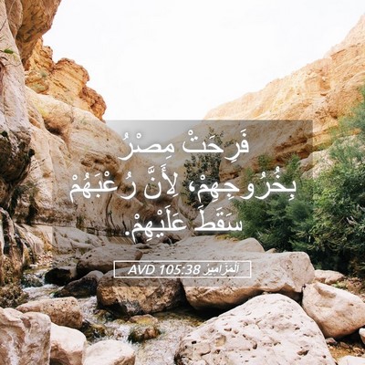 Picture 05 - اَلْمَزَامِيرُ 105:38 AVD - فَرِحَتْ مِصْرُ - Bible Verse Picture