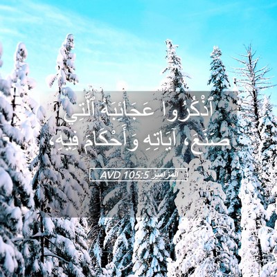 Picture 05 - اَلْمَزَامِيرُ 105:5 AVD - ٱذْكُرُوا عَجَائِبَهُ - Bible Verse Picture