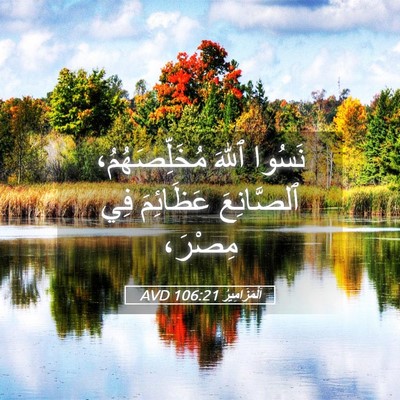 Picture 05 - اَلْمَزَامِيرُ 106:21 AVD - نَسُوا ٱللهَ - Bible Verse Picture