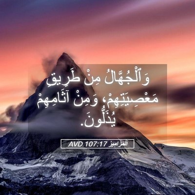 Picture 05 - اَلْمَزَامِيرُ 107:17 AVD - وَٱلْجُهَّالُ مِنْ - Bible Verse Picture
