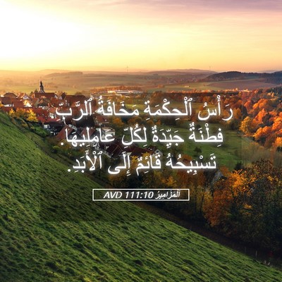 Picture 05 - اَلْمَزَامِيرُ 111:10 AVD - رَأْسُ ٱلْحِكْمَةِ - Bible Verse Picture