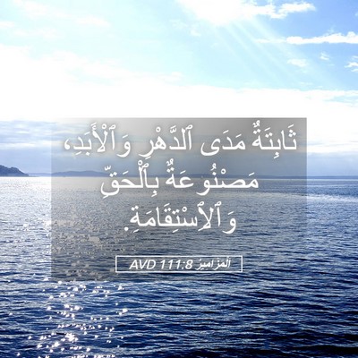 Picture 05 - اَلْمَزَامِيرُ 111:8 AVD - ثَابِتَةٌ مَدَى ٱلدَّهْرِ - Bible Verse Picture