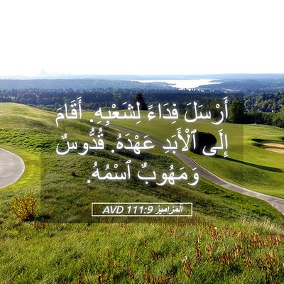 Picture 05 - اَلْمَزَامِيرُ 111:9 AVD - أَرْسَلَ فِدَاءً - Bible Verse Picture