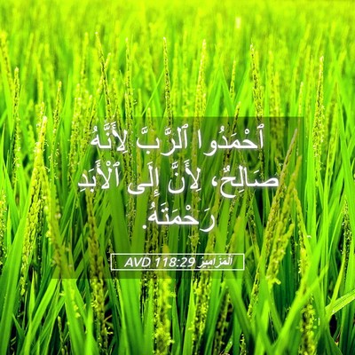 Picture 05 - اَلْمَزَامِيرُ 118:29 AVD - ٱحْمَدُوا ٱلرَّبَّ - Bible Verse Picture