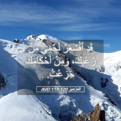 Picture 05 - اَلْمَزَامِيرُ 119:120 AVD - قَدِ ٱقْشَعَرَّ لَحْمِي - Bible Verse Picture