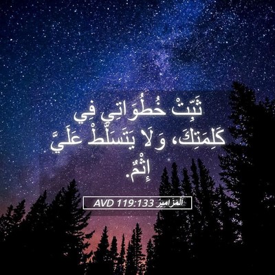 Picture 05 - اَلْمَزَامِيرُ 119:133 AVD - ثَبِّتْ خُطُوَاتِي فِي - Bible Verse Picture