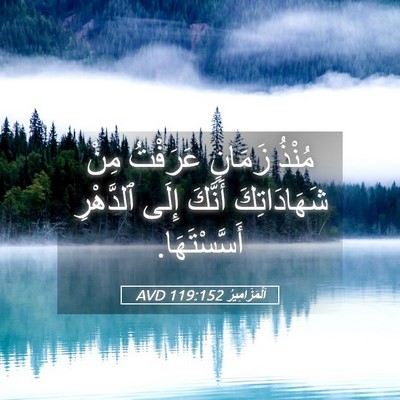 Picture 05 - اَلْمَزَامِيرُ 119:152 AVD - مُنْذُ زَمَانٍ عَرَفْتُ - Bible Verse Picture