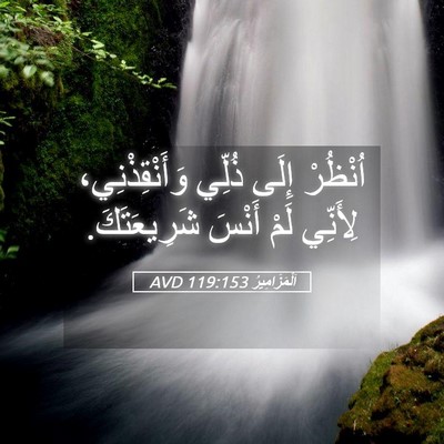 Picture 05 - اَلْمَزَامِيرُ 119:153 AVD - اُنْظُرْ إِلَى ذُلِّي - Bible Verse Picture