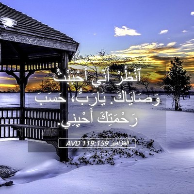 Picture 05 - اَلْمَزَامِيرُ 119:159 AVD - ٱنْظُرْ أَنِّي أَحْبَبْتُ - Bible Verse Picture