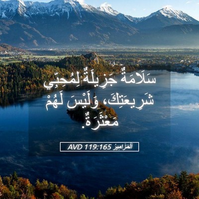 Picture 05 - اَلْمَزَامِيرُ 119:165 AVD - سَلَامَةٌ جَزِيلَةٌ - Bible Verse Picture