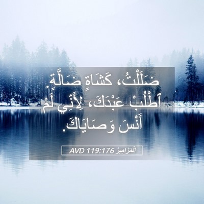Picture 05 - اَلْمَزَامِيرُ 119:176 AVD - ضَلَلْتُ، كَشَاةٍ - Bible Verse Picture