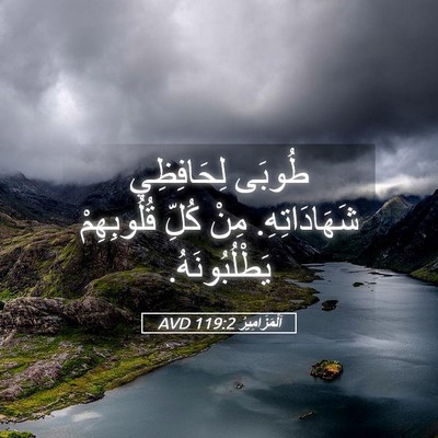 Picture 05 - اَلْمَزَامِيرُ 119:2 AVD - طُوبَى لِحَافِظِي - Bible Verse Picture