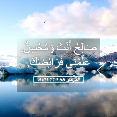 Picture 05 - اَلْمَزَامِيرُ 119:68 AVD - صَالِحٌ أَنْتَ وَمُحْسِنٌ. - Bible Verse Picture