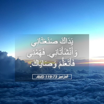 Picture 05 - اَلْمَزَامِيرُ 119:73 AVD - يَدَاكَ صَنَعَتَانِي - Bible Verse Picture