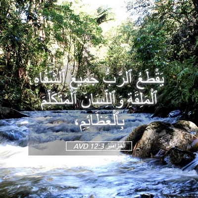 Picture 05 - اَلْمَزَامِيرُ 12:3 AVD - يَقْطَعُ ٱلرَّبُّ جَمِيعَ - Bible Verse Picture