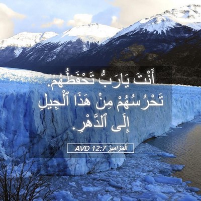 Picture 05 - اَلْمَزَامِيرُ 12:7 AVD - أَنْتَ يَارَبُّ - Bible Verse Picture