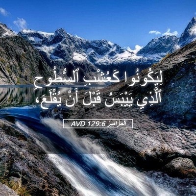 Picture 05 - اَلْمَزَامِيرُ 129:6 AVD - لِيَكُونُوا كَعُشْبِ - Bible Verse Picture
