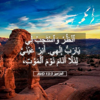 Picture 05 - اَلْمَزَامِيرُ 13:3 AVD - ٱنْظُرْ وَٱسْتَجِبْ لِي - Bible Verse Picture