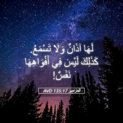 Picture 05 - اَلْمَزَامِيرُ 135:17 AVD - لَهَا آذَانٌ وَلَا - Bible Verse Picture