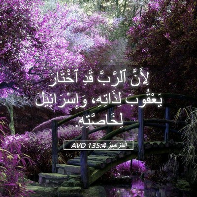 Picture 05 - اَلْمَزَامِيرُ 135:4 AVD - لِأَنَّ ٱلرَّبَّ قَدِ - Bible Verse Picture