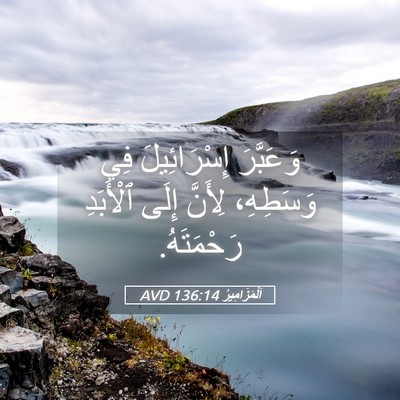 Picture 05 - اَلْمَزَامِيرُ 136:14 AVD - وَعَبَّرَ إِسْرَائِيلَ - Bible Verse Picture