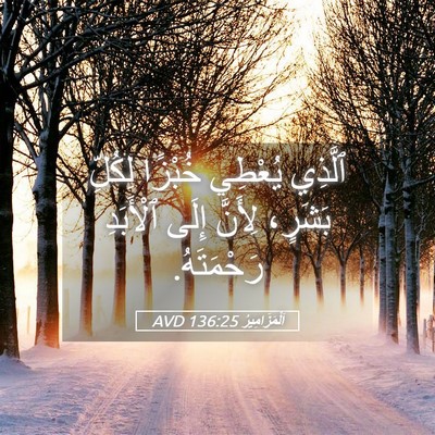 Picture 05 - اَلْمَزَامِيرُ 136:25 AVD - ٱلَّذِي يُعْطِي خُبْزًا - Bible Verse Picture