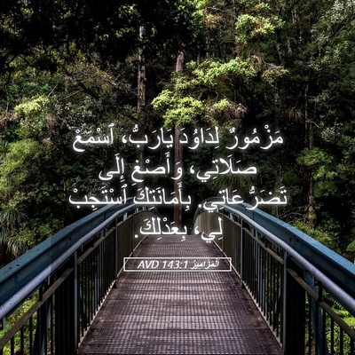 Picture 05 - اَلْمَزَامِيرُ 143:1 AVD - مَزْمُورٌ لِدَاوُدَ - Bible Verse Picture