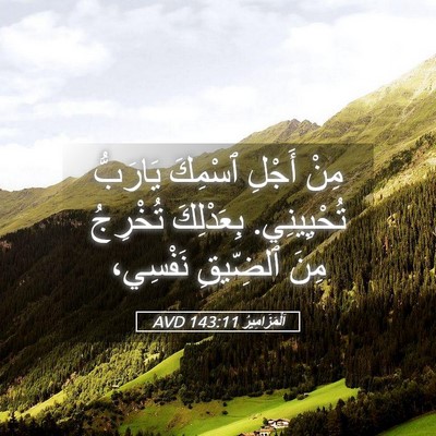 Picture 05 - اَلْمَزَامِيرُ 143:11 AVD - مِنْ أَجْلِ ٱسْمِكَ - Bible Verse Picture