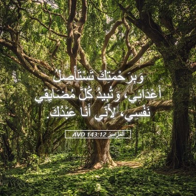 Picture 05 - اَلْمَزَامِيرُ 143:12 AVD - وَبِرَحْمَتِكَ - Bible Verse Picture