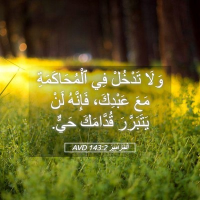 Picture 05 - اَلْمَزَامِيرُ 143:2 AVD - وَلَا تَدْخُلْ فِي - Bible Verse Picture
