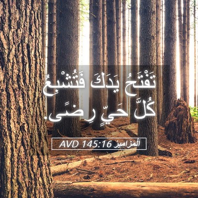 Picture 05 - اَلْمَزَامِيرُ 145:16 AVD - تَفْتَحُ يَدَكَ - Bible Verse Picture